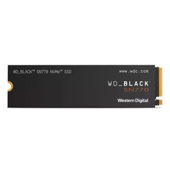 Памет SSD 2TB, Western Digital Black SN770 (WDS200T3X0E), NVMe, M.2 (2280), скорост на четене 5150 MB/s, скорост на запис 4850 MB/s | JAR Computers WD 2TB Black SSD SN770 WDS200T3X0E