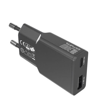 4smarts GaN Duos Slim 30W PD черен | JAR Computers 4smarts GaN Duos Slim 30W PD черен