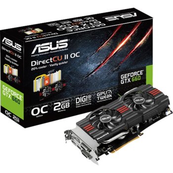 Видео карта GF GTX 660, 2GB Asus GTX660-DC2O-2GD5, PCI-E 3.0, DDR5, 192bit, HDMI, DisplayPort, 2xDVI | JAR Computers GF GTX 660