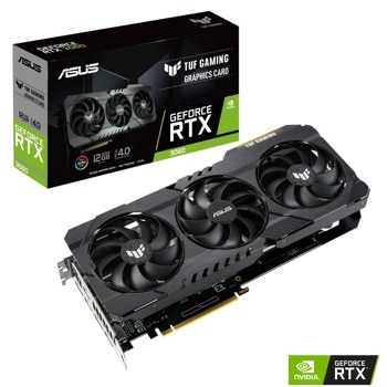 Видео карта Nvidia GeForce RTX 3060, 12GB, Asus ТUF Gaming GeForce RTX 3060 V2, PCI-E 4.0, GDDR6, 192-bit, DisplayPort, HDMI | JAR Computers Asus ТUF Gaming GeForce RTX 3060 V2 12GB GDDR6