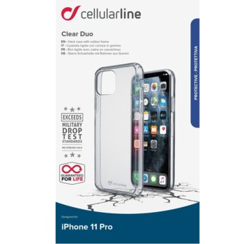 Cellular Line ClearDuo за iPhone 11 Pro