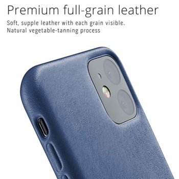 Mujjo Full Leather iPhone 11 blue MUJJO-CL-005-BL