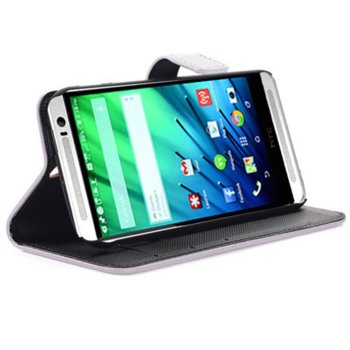 Wallet Flip Case for HTC ONE 2 M8 white