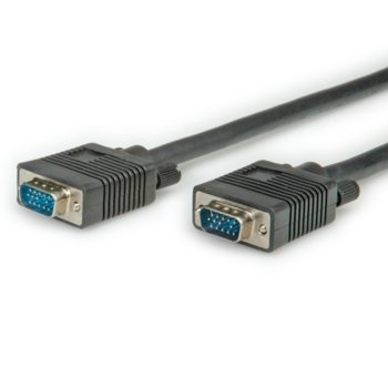 Кабел Roline S3605, от VGA(м) към VGA(м), 10m, черен | JAR Computers Cable Roline VGA 15M/15M 10m S3605