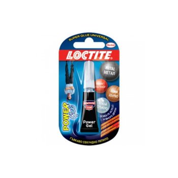 Секундно еластично лепило, гел, прозрачно, 3г., черно | JAR Computers Henkel Loctite Power Gel