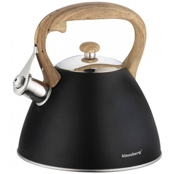 Чайник Klausberg KB 7262, 3 литра, неръждаема стомана, подходящ за индукционни котлони, черна | JAR Computers Klausberg KB 7262