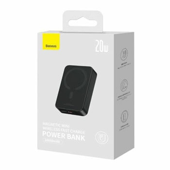 baseus magnetic mini wireless black