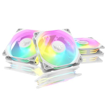 Вентилатори 120mm, Asus TUF Gaming TR120 ARGB Reverse White, 4-pin, 2000rpm, 3 броя | JAR Computers Asus TUF Gaming TR120 ARGB Reverse White 3 Pack
