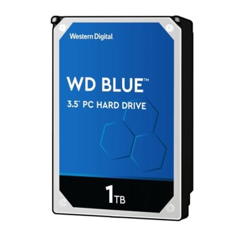 Твърд диск 1TB WD Blue PC WD10EZEX, SATA 6Gb/s, 7200rpm, 64MB, 3.5"(8.89 cm) | JAR Computers WD 1TB Blue PC WD10EZEX