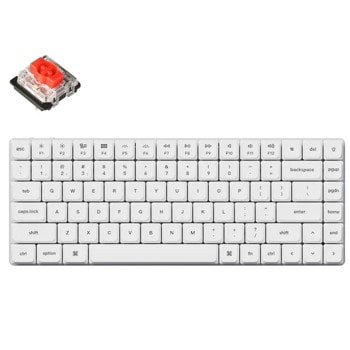 Клавиатура Keychron K3 White Pro QMK/VIA (K3P-P1), механична, Gateron Low Profile Red суичове, безжична, гейминг, RGB подсветка, бяла, USB, Bluetooth | JAR Computers Keychron K3 Pro White QMK/VIA K3P-P1