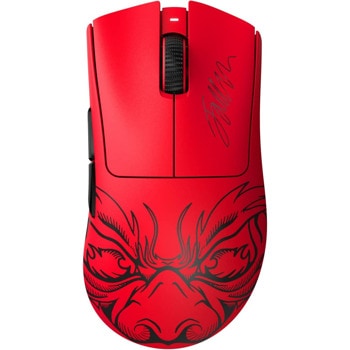 Мишка Razer DeathAdder V3 Pro Faker Edition (RZ01-04630400-R3M1), оптична (30 000dpi), безжична/жична, HyperSpeed Wireless, USB, 6 програмируеми бутона, до 90 часа живот на батерията, червена | JAR Computers Razer DeathAdder V3 Pro Faker Edition RZ01-0463040