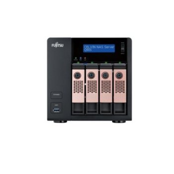 Мрежови диск (NAS) Fujitsu Celvin NAS Q805 (VFY:CQ805XX020E1), четириядрен Bay Trail Intel® Celeron® J1900 2.0/2.42GHz, 2 GB DDR3L, 4TB (2x 2TB) HDD SATA, 4x RJ-45, HDMI, 3x USB 3.0, Tower | JAR Computers Fujitsu Celvin NAS Q805