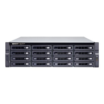 Мрежови диск (NAS) QNAP TS-h1683XU-RP-E2136-128G, шестядрен Coffee Lake Intel Xeon E-2136 3.3/4.5 GHz, без твърд диск (16x SATA 6Gb/s), 128GB DDR4, 2x 10GbE SFP+ SmartNIC port, 2x 10GBase-T port | JAR Computers QNAP TS-h1683XU-RP-E2136-128G