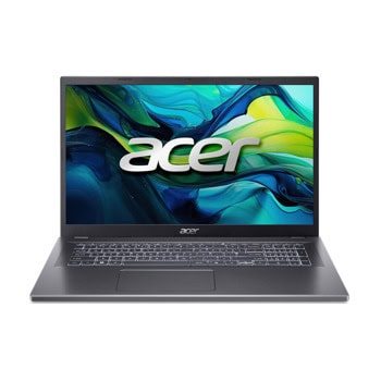 Лаптоп Acer Aspire 17 A17-51M-562E(NX.JEREX.005), десетядрен Intel Core i5-1334U 3.4/4.6GHz, 17.3"(43.94cm) Full HD IPS Display, 16GB LPDDR5, 512GB SSD NVMe, 1x Thunderbolt 4, Linux | JAR Computers Лаптоп Acer Aspire 17 A17-51M-562E