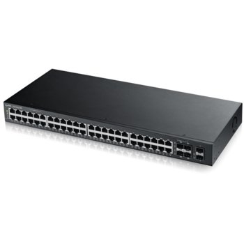 Суич ZyXEL GS1920-48, 1000Mbps, 44x GbE + 2x SFP слота + 2x RJ45/ SFP порта, L2-4, WEB управляем | JAR Computers ZyXEL GS1920-48