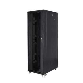 Комуникационен шкаф Lanberg FF01-8242-12B, 19", 42U, 204.7 x 120 x 80 cm, товароносимост до 800кг, черен | JAR Computers Lanberg FF01-8242-12B