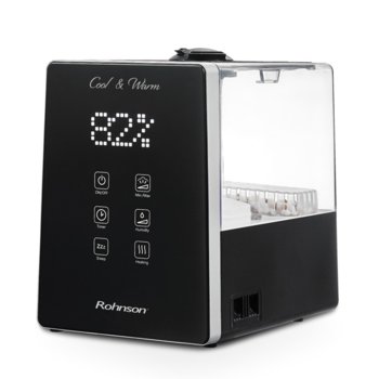 Овлажнител Rohnson R-9510, капацитет до 500 мл./ч., таймер - до 12 часа, 3 нива на овлажняване, 6 л. резервоар, черен | JAR Computers Rohnson R-9510