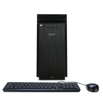 Настолен компютър Acer Aspire ATC-710 (DT.B15EX.013), дву-ядрен Skylake Intel Pentium G4400 3.3GHz, GeForce GT 730 2GB (HDMI), 4GB DDR3 RAM, 1TB HDD 7200 rpm, 4x USB 3.0, Wi-Fi & Bluetooth, клавиатура и мишка, Free DOS | JAR Computers Acer Aspire ATC-710 DT.B15EX.013