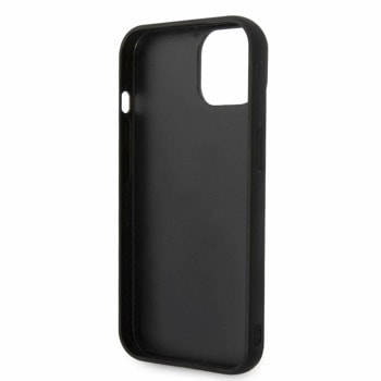 Quilted Puffy Ikonik Logo за iPhone 14 Plus черен