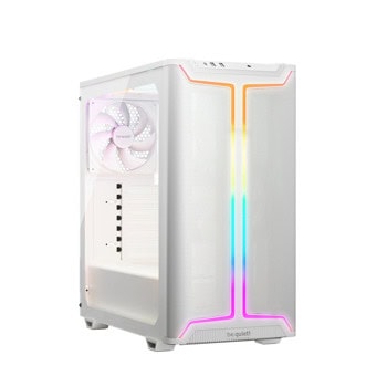 Кутия be quiet! Pure Base 501 DX, ATX/mATX/Mini-ITX, 1x USB 3.2 Type-C, 2x 140 mm вентилатора, бяла, с прозорец, без захранване | JAR Computers Кутия be quiet! Pure Base 501 DX бяла