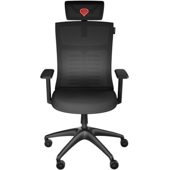 Геймърски стол Genesis Astat 200 (NFG-1943), до 150kg, мрежа/пяна, повдигащ механизъм, черен | JAR Computers Genesis Astat 200 NFG-1943