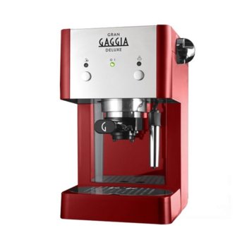 Кафемашина еспресо GAGGIA Gran Deluxe, 1025 W, 15 bar, Crema филтър, червена | JAR Computers GAGGIA Gran Deluxe Red