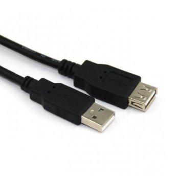 Кабел VCom CU202-B-1.5m, USB A(м) към USB A(ж), 1.5m, никелирани конектори | JAR Computers VCom USB A(м) към USB A(ж) 1.5m CU202-B-1.5m