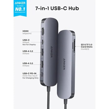 Anker USB-C Hub (7-in-1) A83D2HA1