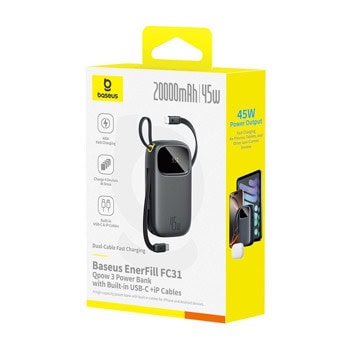 baseus enerfill fc31 qpow2 power bank 45w черен