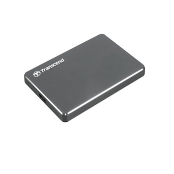 Твърд диск 2TB Transcend StoreJet 25C3, сив, външен, алуминиев корпус, 2.5" (6.35cm), USB 3.0 | JAR Computers Transcend StoreJet 25C3 2TB (TS2TSJ25C3N)