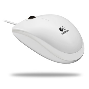 Мишка Logitech B110, оптична (800dpi), бяла, USB | JAR Computers Logitech B110, оптична (800dpi), бяла, USB