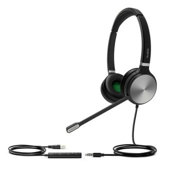 Слушалки Yealink UH36, Jack 3.5mm, USB, шумопотискащ микрофон, 35mm драйвери, сертифицирани за UC, черни | JAR Computers Yealink UH36 1308016