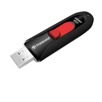 Памет 8GB USB Flash Drive, Transcend JetFlash 590K, USB 2.0, черна/червена | JAR Computers Transcend 8GB JETFLASH 590K