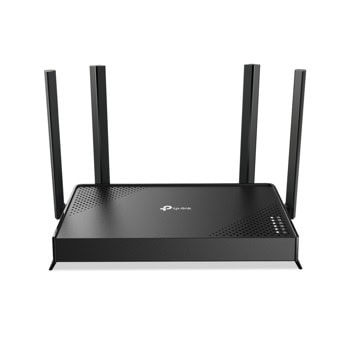Рутер TP-Link Archer BE220, 3600Mbps, 2.4GHz (688Mbps)/ 5GHz (2882Mbps), Wireless BE, 4x 10/100/1000Mbps LAN, 1x 100/1000/2500Mbps WAN, 4 външни антени | JAR Computers TP-Link Archer BE220