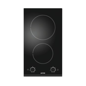 Стъклокерамичен плот GORENJE EC 310 CSC, 2900 W, Механично управление, 2 нагревателни зони, Индикатор за остатъчна топлина, черен | JAR Computers GORENJE EC 310 CSC