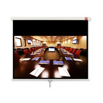 Екран Avtek Cinema 200, ръчен за монтаж на стена или таван, Matt White, 2000 x 2000 мм, 86", 16:9 | JAR Computers Avtek Cinema 200