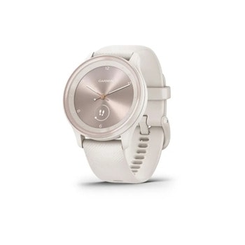 Смарт часовник Garmin vivomove Sport - Ivory, 72 x 154 пиксела OLED дисплей, Bluetooth Smart, ANT+, GPS, сензор за околна светлина, акселерометър, водоустойчив, до 5 дни време за работа, слонова кост | JAR Computers Garmin vivomove Sport Ivory 010-02566-01