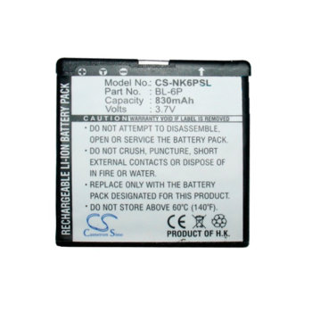 Battery for Nokia 6500/7900, 3.7V/830mAh