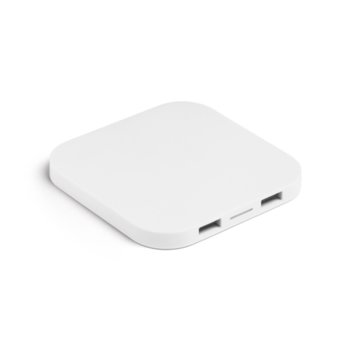 Безжично зарядно устройство Hi!dea, от USB Type-A(ж) към Wireless, 5V 2A / 5V 1A, бяло | JAR Computers Hi!dea Webinar white