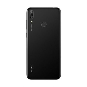 Huawei Y7 2019 Midnight Black + Silicon Protective