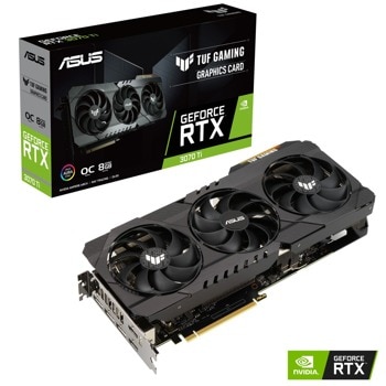 Видео карта Nvidia GF RTX 3070 Ti, 8GB, Asus TUF Gaming OC, PCI-E 4.0, GDDR6X, 256-bit, DisplayPort, HDMI | JAR Computers Asus TUF-RTX3070TI-O8G-GAMING