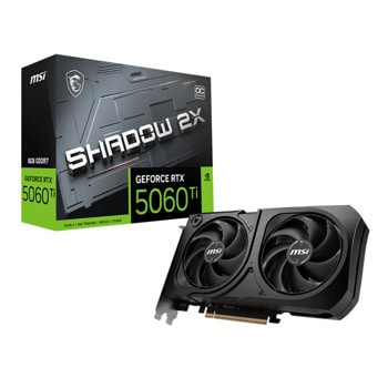 Видео карта Nvidia GF RTX 5060 Ti, 8GB, MSI SHADOW 2X PLUS, OC, PCI-E 5.0, GDDR7, 128-bit, DisplayPort, HDMI | JAR Computers MSI GF RTX 5060 Ti 8G SHADOW 2X OC PLUS