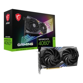 Видео карта Nvidia GF RTX 4060 Ti, 8GB, MSI Gaming, PCI-E 4.0, GDDR6, 128-bit, DisplayPort, HDMI | JAR Computers MSI GeForce RTX 4060 Ti Gaming 8G