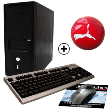 Настолен компютър PC "Гаучо" +подарък футболна топка PUMA, дву-ядрен Celeron E3300 2.5GHz, 2GB RAM, 640GB HDD, DVDRW, SB5.1, клавиатура и мишка, 2г. гаранция | JAR Computers PC "Гаучо" +подарък футболна топка PUMA