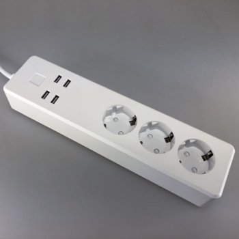 Смарт разклонител Febite ZLD-34EU, 2500W максимално натоварване, Wi-Fi, 4x USB, бял | JAR Computers Febite ZLD-34EU