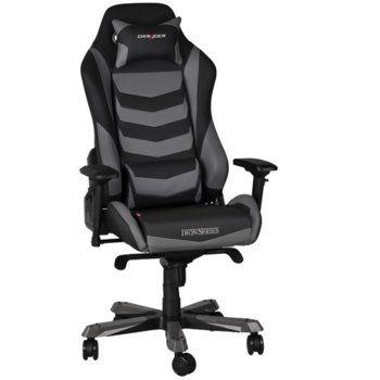 Геймърски стол DXRacer Iron OH/IF166/NG, черен/сив | JAR Computers DXRacer Iron - OH/IF166/NG
