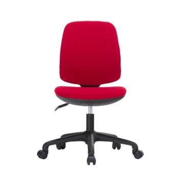 Детски стол RFG Lucky Black, дамаска, червена седалка, червена облегалка image