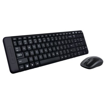 Комплект клавиатура и мишка Logitech MK220, безжични, кирилизирана, черни, USB image