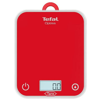Кухненски кантар Tefal BC50U3V0, дигитален, до 5 kg капацитет, точност до 2гр, Optiss, червен | JAR Computers Tefal BC50U3V0