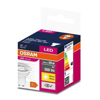 LED крушка Ledvance, GU10, 4.5W, 350lm, 3000K | JAR Computers Ledvance AC32055 4.5W 350lm AC32055